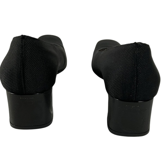 Salvatore Ferragamo Black Fabric Low Heel Pumps Size 9 AA - Picture 8 of 13